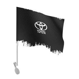 Флаг для автомобиля с принтом Toyota в Курске, 100% полиэстер | Размер: 30*21 см | auto | automobile | car | machine | motor | motor car | sport car | toyota | автомашина | бренд | легковой автомобиль | марка | спортивный автомобиль | тачка
