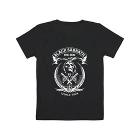 Детская футболка хлопок с принтом Black Sabbath the end в Курске, 100% хлопок | круглый вырез горловины, полуприлегающий силуэт, длина до линии бедер | black sabbath | билл уорд | блек | гизер батлер | ози озборн | осборн оззи | сабатаж | тони айомми