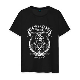 Мужская футболка хлопок с принтом Black Sabbath the end в Курске, 100% хлопок | прямой крой, круглый вырез горловины, длина до линии бедер, слегка спущенное плечо. | black sabbath | билл уорд | блек | гизер батлер | ози озборн | осборн оззи | сабатаж | тони айомми