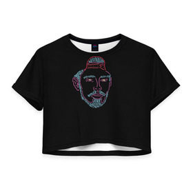 Женская футболка 3D укороченная с принтом Mnogoznaal 6 в Курске, 100% полиэстер | круглая горловина, длина футболки до линии талии, рукава с отворотами | mnogoznaal | максим лазин | многознаал