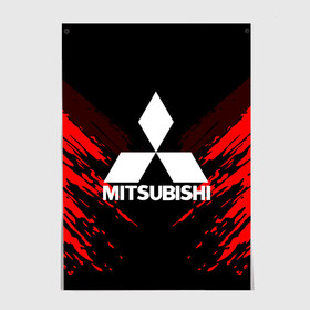 Постер с принтом MITSUBISHI SPORT COLLECTION в Курске, 100% бумага
 | бумага, плотность 150 мг. Матовая, но за счет высокого коэффициента гладкости имеет небольшой блеск и дает на свету блики, но в отличии от глянцевой бумаги не покрыта лаком |  машина | марка | митсубиси