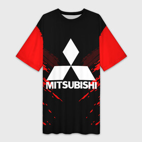 Платье-футболка 3D с принтом MITSUBISHI SPORT COLLECTION в Курске,  |  |  машина | марка | митсубиси