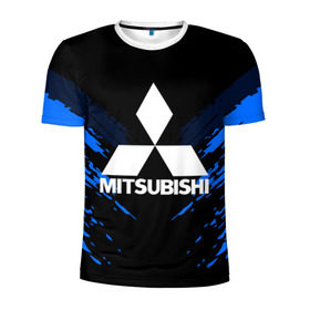 Мужская футболка 3D спортивная с принтом MITSUBISHI SPORT COLLECTION в Курске, 100% полиэстер с улучшенными характеристиками | приталенный силуэт, круглая горловина, широкие плечи, сужается к линии бедра |  машина | марка | митсубиси