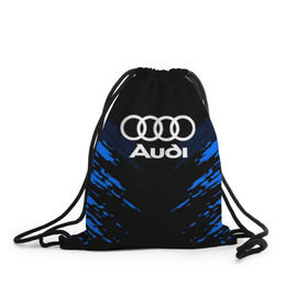 Рюкзак-мешок 3D с принтом AUDI SPORT COLLECTION в Курске, 100% полиэстер | плотность ткани — 200 г/м2, размер — 35 х 45 см; лямки — толстые шнурки, застежка на шнуровке, без карманов и подкладки | audi | auto | automobile | car | machine | motor | motor car | sport car | автомашина | ауди | бренд | легковой автомобиль | марка | спортивный автомобиль | тачка