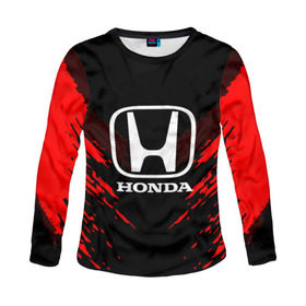 Женский лонгслив 3D с принтом HONDA SPORT COLLECTION в Курске, 100% полиэстер | длинные рукава, круглый вырез горловины, полуприлегающий силуэт | auto | automobile | car | honda | machine | motor | motor car | sport car | автомашина | бренд | легковой автомобиль | марка | спортивный автомобиль | тачка | хонда