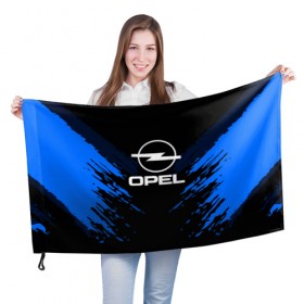 Флаг 3D с принтом OPEL SPORT COLLECTION в Курске, 100% полиэстер | плотность ткани — 95 г/м2, размер — 67 х 109 см. Принт наносится с одной стороны | 