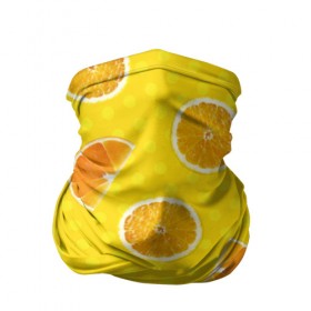 Бандана-труба 3D с принтом Апельсиновое настроение в Курске, 100% полиэстер, ткань с особыми свойствами — Activecool | плотность 150‒180 г/м2; хорошо тянется, но сохраняет форму | апельсин