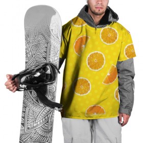Накидка на куртку 3D с принтом Апельсиновое настроение в Курске, 100% полиэстер |  | апельсин