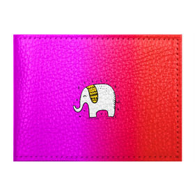 Обложка для студенческого билета с принтом Радужный слоник в Курске, натуральная кожа | Размер: 11*8 см; Печать на всей внешней стороне | детские | животные | слон | слоник | слоны