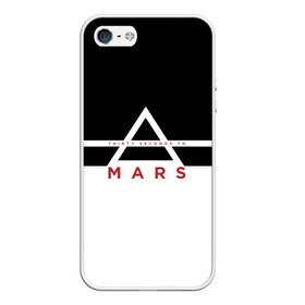 Чехол для iPhone 5/5S матовый с принтом Thirty Seconds to Mars в Курске, Силикон | Область печати: задняя сторона чехла, без боковых панелей | Тематика изображения на принте: 30 seconds to mars | 30 секунд до марса | 30stm | thirty seconds to mars | альтернативный | гранж | группа | джаред | знак | лето | надпись | нео | пост | прогрессивный | рок | хард | шеннон