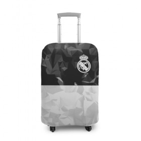 Чехол для чемодана 3D с принтом REAL MADRID в Курске, 86% полиэфир, 14% спандекс | двустороннее нанесение принта, прорези для ручек и колес | emirates | fc | real madrid | абстракция | геометрия | реал мадрид | футбольный клуб | эмблема