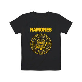 Детская футболка хлопок с принтом Ramones в Курске, 100% хлопок | круглый вырез горловины, полуприлегающий силуэт, длина до линии бедер | punk | punkrock | панк