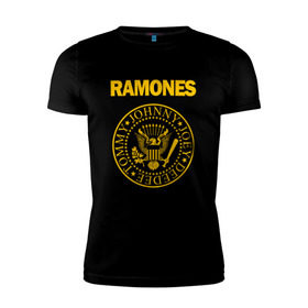 Мужская футболка премиум с принтом Ramones в Курске, 92% хлопок, 8% лайкра | приталенный силуэт, круглый вырез ворота, длина до линии бедра, короткий рукав | punk | punkrock | панк