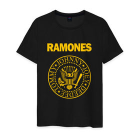Мужская футболка хлопок с принтом Ramones в Курске, 100% хлопок | прямой крой, круглый вырез горловины, длина до линии бедер, слегка спущенное плечо. | Тематика изображения на принте: punk | punkrock | панк