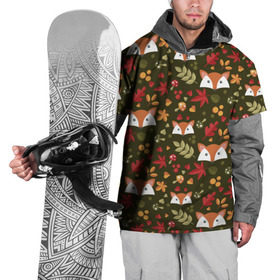 Накидка на куртку 3D с принтом Лисоньки в лесу в Курске, 100% полиэстер |  | Тематика изображения на принте: лиса | лисичка | лисоньки | лисы | паттерн