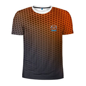 Мужская футболка 3D спортивная с принтом MAZDA carbon uniform 2018 в Курске, 100% полиэстер с улучшенными характеристиками | приталенный силуэт, круглая горловина, широкие плечи, сужается к линии бедра | 
