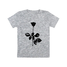 Детская футболка хлопок с принтом Depeche Mode черная роза в Курске, 100% хлопок | круглый вырез горловины, полуприлегающий силуэт, длина до линии бедер | depeche mode | вестник моды | депеш мод | депешмод | дэйв гаан | мартин гор | роза | энди флетчер