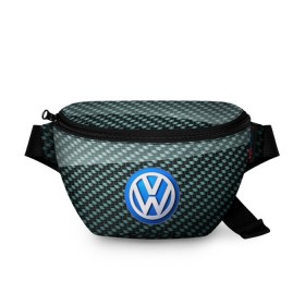 Поясная сумка 3D с принтом Volkswagen SPORT в Курске, 100% полиэстер | плотная ткань, ремень с регулируемой длиной, внутри несколько карманов для мелочей, основное отделение и карман с обратной стороны сумки застегиваются на молнию | Тематика изображения на принте: 