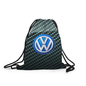 Рюкзак-мешок 3D с принтом Volkswagen SPORT в Курске, 100% полиэстер | плотность ткани — 200 г/м2, размер — 35 х 45 см; лямки — толстые шнурки, застежка на шнуровке, без карманов и подкладки | Тематика изображения на принте: 