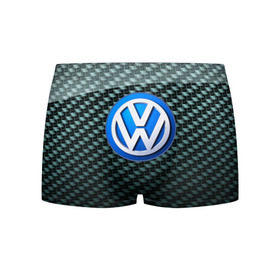 Мужские трусы 3D с принтом Volkswagen SPORT в Курске, 50% хлопок, 50% полиэстер | классическая посадка, на поясе мягкая тканевая резинка | 