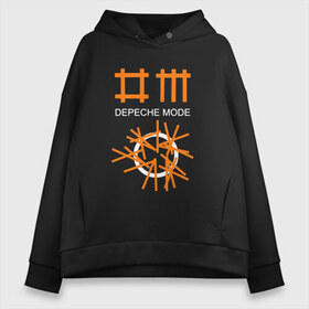 Женское худи Oversize хлопок с принтом Depeche Mode в Курске, френч-терри — 70% хлопок, 30% полиэстер. Мягкий теплый начес внутри —100% хлопок | боковые карманы, эластичные манжеты и нижняя кромка, капюшон на магнитной кнопке | depeche mode | вестник моды | депеш мод | депешмод | дэйв гаан | мартин гор | энди флетчер