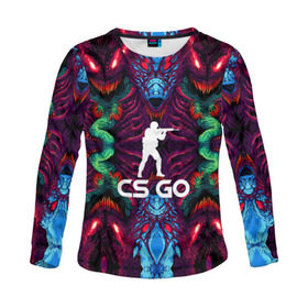 Женский лонгслив 3D с принтом CS GO hyper beast collection в Курске, 100% полиэстер | длинные рукава, круглый вырез горловины, полуприлегающий силуэт | скоростной зверь