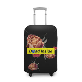 Чехол для чемодана 3D с принтом DeadInside v0.2 в Курске, 86% полиэфир, 14% спандекс | двустороннее нанесение принта, прорези для ручек и колес | 