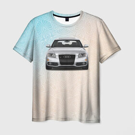 Мужская футболка 3D с принтом Audi rs4 в Курске, 100% полиэфир | прямой крой, круглый вырез горловины, длина до линии бедер | Тематика изображения на принте: audi | авто | автомобиль | ауди