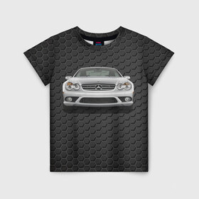 Детская футболка 3D с принтом Mercedes AMG в Курске, 100% гипоаллергенный полиэфир | прямой крой, круглый вырез горловины, длина до линии бедер, чуть спущенное плечо, ткань немного тянется | 