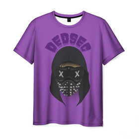 Мужская футболка 3D с принтом Watch Dogs DedSec в Курске, 100% полиэфир | прямой крой, круглый вырез горловины, длина до линии бедер | 