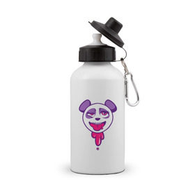 Бутылка спортивная с принтом Ахегао панда в Курске, металл | емкость — 500 мл, в комплекте две пластиковые крышки и карабин для крепления | ahegao | аниме | ахегао