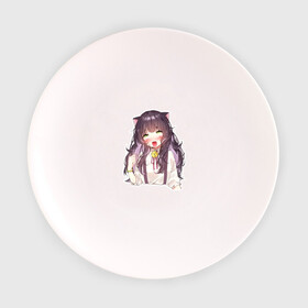 Тарелка с принтом Ahegao Meow в Курске, фарфор | диаметр - 210 мм
диаметр для нанесения принта - 120 мм | Тематика изображения на принте: ahegao | аниме | ахегао