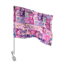Флаг для автомобиля с принтом My Little Pony Ahegao в Курске, 100% полиэстер | Размер: 30*21 см | 