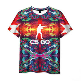 Мужская футболка 3D с принтом Скоростной зверь CS GO в Курске, 100% полиэфир | прямой крой, круглый вырез горловины, длина до линии бедер | hyper beast | кс го | скоростной зверь