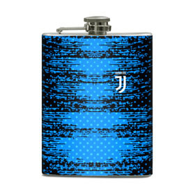 Фляга с принтом Juventus sport uniform в Курске, металлический корпус | емкость 0,22 л, размер 125 х 94 мм. Виниловая наклейка запечатывается полностью | 