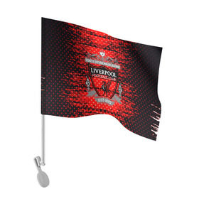 Флаг для автомобиля с принтом Liverpool sport uniform в Курске, 100% полиэстер | Размер: 30*21 см | football | soccer | ливерпуль