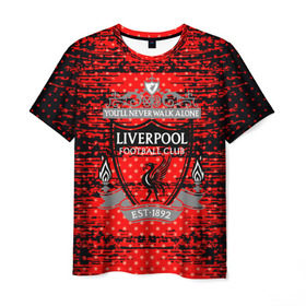 Мужская футболка 3D с принтом Liverpool sport uniform в Курске, 100% полиэфир | прямой крой, круглый вырез горловины, длина до линии бедер | Тематика изображения на принте: football | soccer | ливерпуль