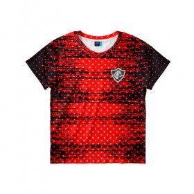 Детская футболка 3D с принтом FLUMINENSE sport uniform в Курске, 100% гипоаллергенный полиэфир | прямой крой, круглый вырез горловины, длина до линии бедер, чуть спущенное плечо, ткань немного тянется | football | soccer