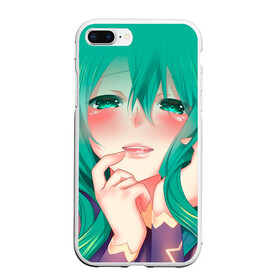 Чехол для iPhone 7Plus/8 Plus матовый с принтом Miku Ahegao в Курске, Силикон | Область печати: задняя сторона чехла, без боковых панелей | вокалоид | зеленоволосая девушка | мику ахегао | хатсуне мику