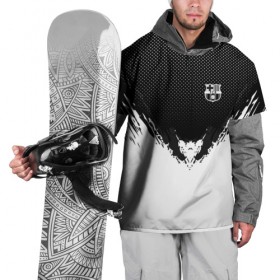 Накидка на куртку 3D с принтом Barcelona black 2018 в Курске, 100% полиэстер |  | football | soccer | барселона