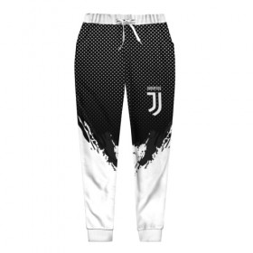 Женские брюки 3D с принтом Juventus black 2018 в Курске, полиэстер 100% | прямой крой, два кармана без застежек по бокам, с мягкой трикотажной резинкой на поясе и по низу штанин. В поясе для дополнительного комфорта — широкие завязки | 