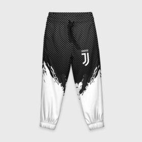 Детские брюки 3D с принтом Juventus black 2018 в Курске, 100% полиэстер | манжеты по низу, эластичный пояс регулируется шнурком, по бокам два кармана без застежек, внутренняя часть кармана из мелкой сетки | 