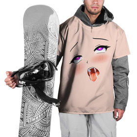 Накидка на куртку 3D с принтом Ahegao Face в Курске, 100% полиэстер |  | Тематика изображения на принте: 
