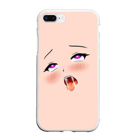 Чехол для iPhone 7Plus/8 Plus матовый с принтом Ahegao Face в Курске, Силикон | Область печати: задняя сторона чехла, без боковых панелей | 