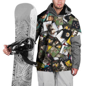 Накидка на куртку 3D с принтом Queen. Дискография в Курске, 100% полиэстер |  | Тематика изображения на принте: freddie mercury | альбом | квин | куин | обложка | паттерн | рок | фредди меркьюри