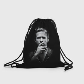 Рюкзак-мешок 3D с принтом Ryan Gosling в Курске, 100% полиэстер | плотность ткани — 200 г/м2, размер — 35 х 45 см; лямки — толстые шнурки, застежка на шнуровке, без карманов и подкладки | ryan gosling | актер | райан гослинг