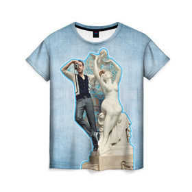 Женская футболка 3D с принтом Райан Гослинг_11 в Курске, 100% полиэфир ( синтетическое хлопкоподобное полотно) | прямой крой, круглый вырез горловины, длина до линии бедер | Тематика изображения на принте: ryan gosling | актер | райан гослинг