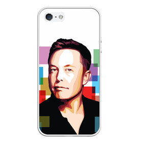 Чехол для iPhone 5/5S матовый с принтом Илон Маск в Курске, Силикон | Область печати: задняя сторона чехла, без боковых панелей | elon musk | тесла