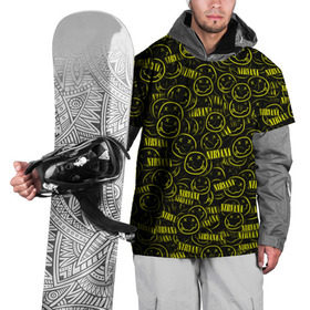 Накидка на куртку 3D с принтом Нирвана в Курске, 100% полиэстер |  | Тематика изображения на принте: grunge | kurt cobain | гранж | курт кобейн | паттерн | смайл