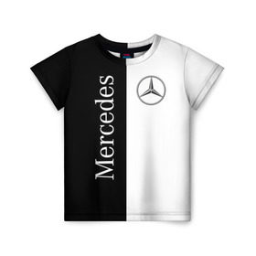 Детская футболка 3D с принтом Mercedes в Курске, 100% гипоаллергенный полиэфир | прямой крой, круглый вырез горловины, длина до линии бедер, чуть спущенное плечо, ткань немного тянется | benz | mercedes | авто | автомобиль | бенз | мерседес